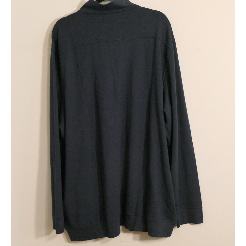 TravisMathew Mens Newport 1/4 Zip Fleece‎ 3XL Blue Nights TM1MU419 Golf Preppy - Picture 10 of 11
